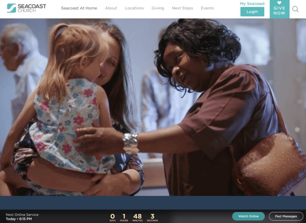 Church websites featuring people