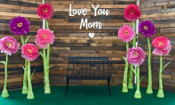 Oversized Flowers For Mothers Day Photo Booth